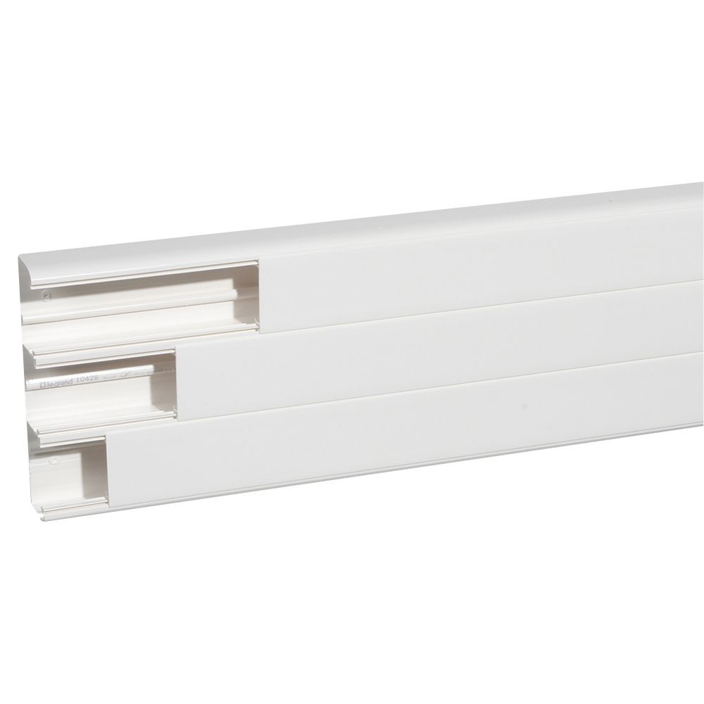 Goulotte 3 compartiments 50x220mm DLP monobloc - blanc