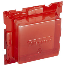 Protection contre la poussiere - Capuchon protecteur pour appareils de commande - Forme carre - Rouge - Accessoire