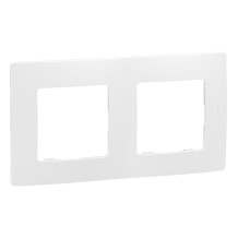 plaque simple 2 poste blanc - pur