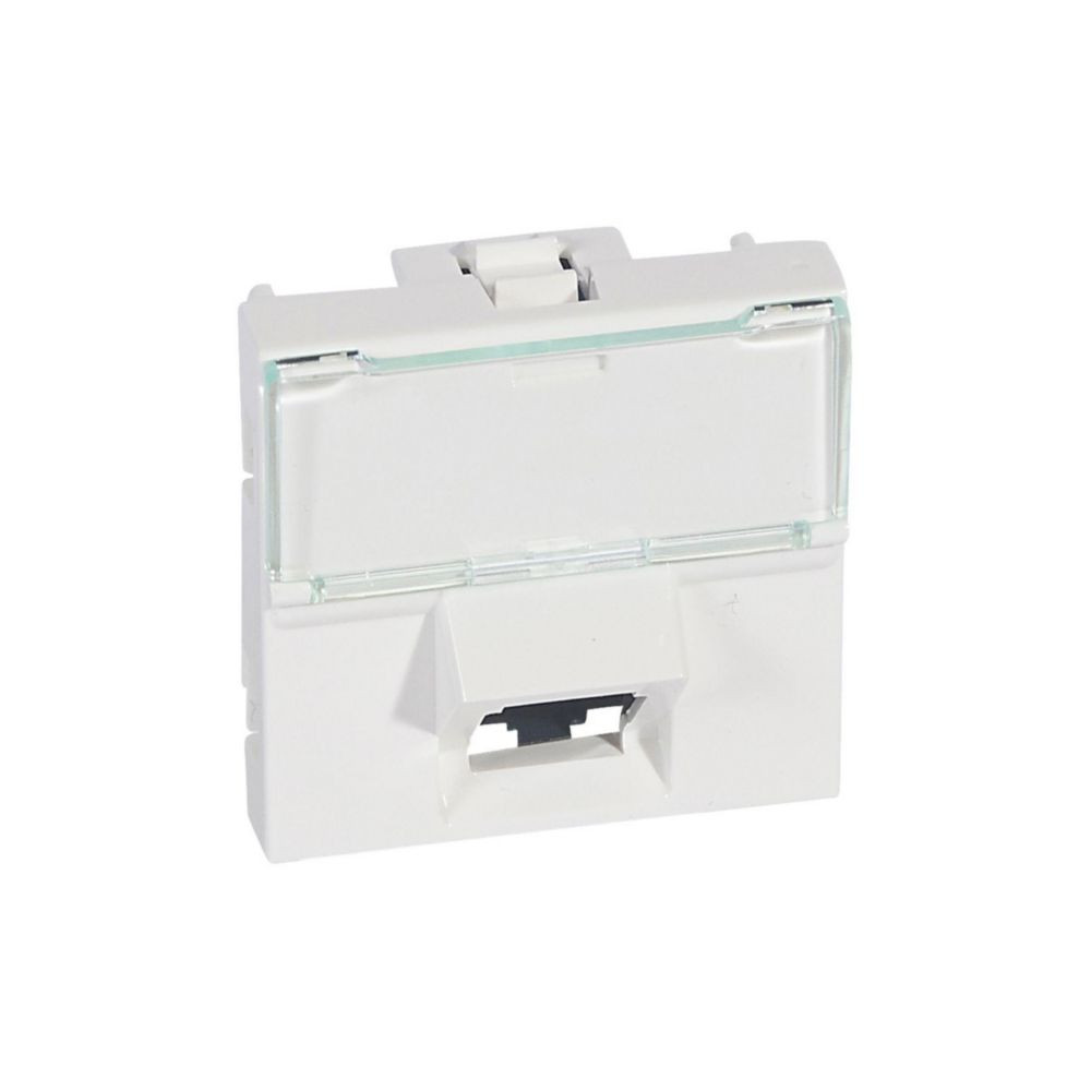 Prise RJ45 catégorie 6 UTP Mosaic 2m inclinee 45d