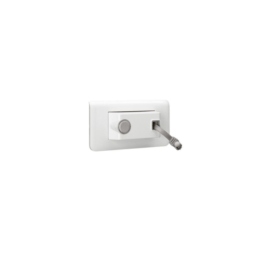 Prise RJ45 catégorie 6 UTP enrouleur Mosaic blanc