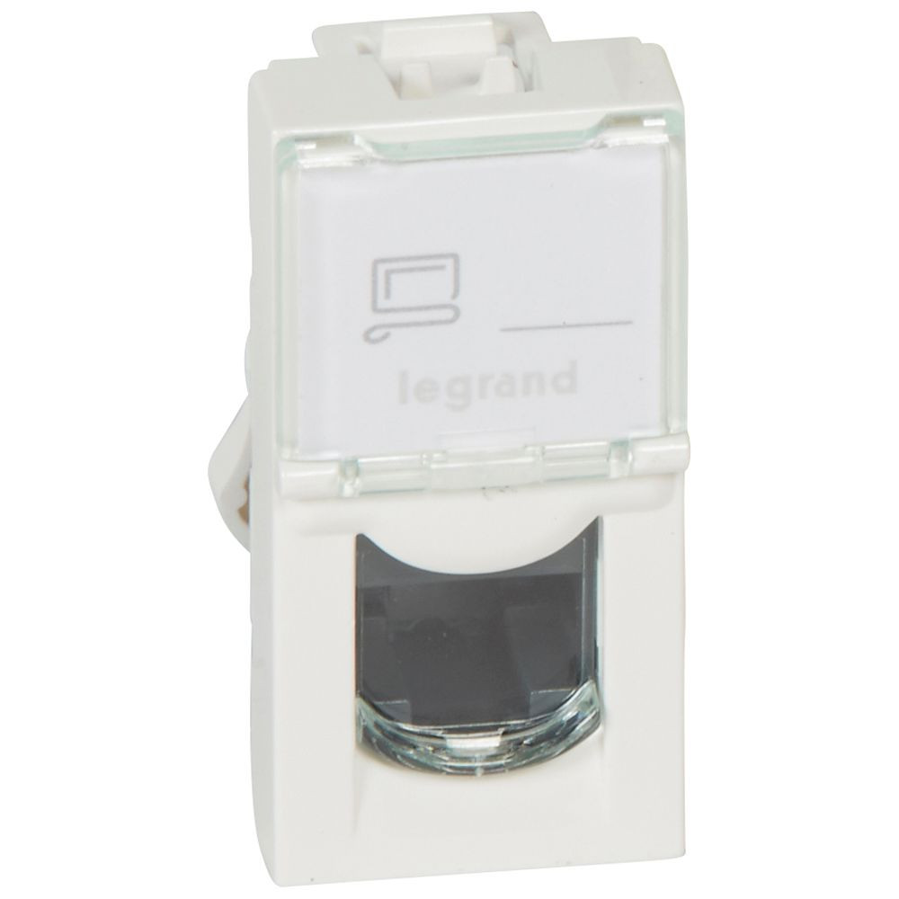 Prise RJ45 catégorie 5e UTP Mosaic 1 module - blanc