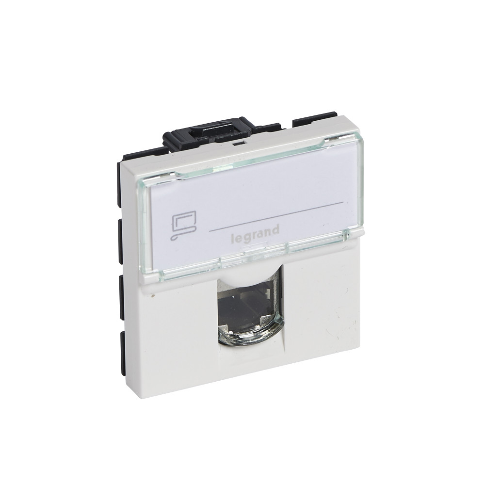 Prise RJ45 catégorie 5e UTP Mosaic 2 modules - blanc