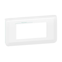 Plaque de finition horizontale Mosaic pour 4 modules blanc antimicrobien