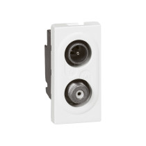 Prise TV-SAT Mosaic 1 module - blanc