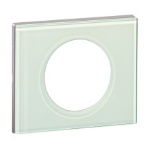 Plaque Céliane Matières 1 poste - finition Verre Kaolin