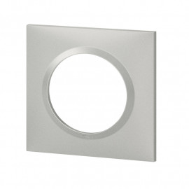 Plaque carrée dooxie 1 poste finition effet aluminium